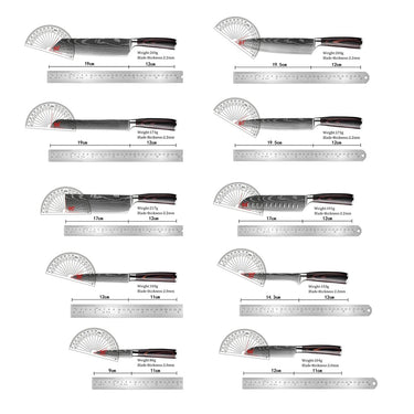 Premium Japanese Chef Knife Set - 10PCS - InspiredGrabs.com